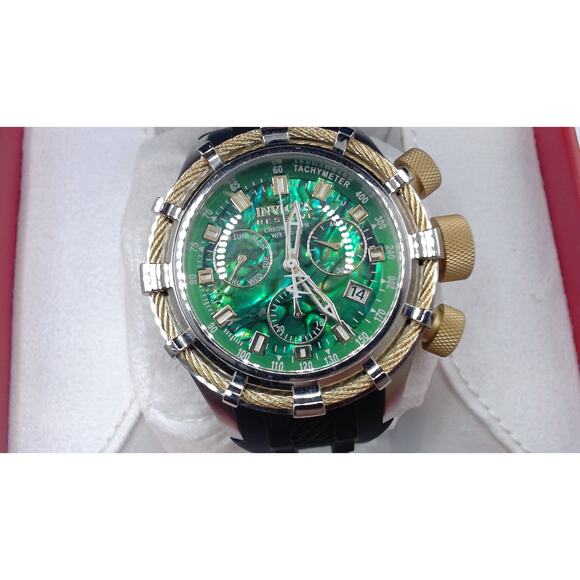 Invicta Reserve Bolt 50mm Green MOP Dial Watch 26193 With Box & Papers - Picture 2 of 7